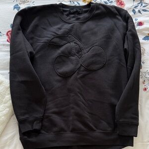 Black Cherry Embroidered Crew neck